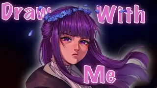 Draw With Me! Fern from Frieren Beyond Journey's End! / Relaxing rain ASMR Speed-paint!