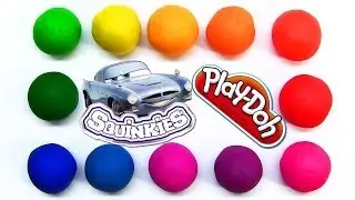 12 Play-Doh Surprise Eggs with Disney Pixar Cars 2 Squinkies Lightning McQueen