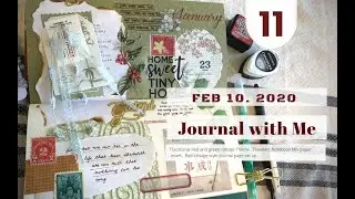 【Journal with Me】Travelers Notebook TN Standard size mix paper insert |标准版| 混合纸内芯复古手帐拼贴｜2020 二月