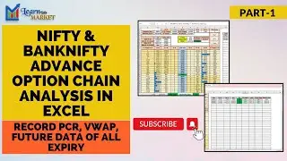 Nifty & Banknifty Advance Option Chain Analysis In Excel Part 1 || Record PCR & VWAP Data