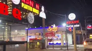 Mingora Bypass night hustle bustle 