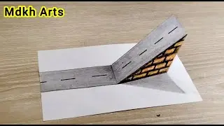 3D Drawing ramp optical Illusion on paper step by step for beginners