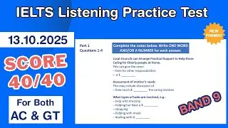 IELTS Listening Practice Test 2025 With Answers 13.10.2025 - Test #111