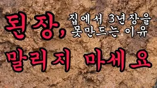 된장을 말리지 마세요 3년장을 만드는 비법