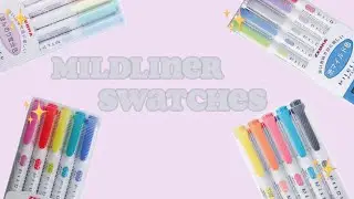 Swatching ALL mildliner packs - pastel, cool, warm, bright, familiar