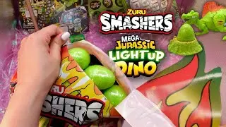 ASMR | UNBOXING Zuru Smashers Mega Jurassic Light Up Dino | Mystery toys | no talking