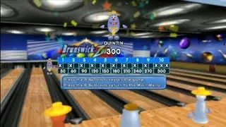 Brunswick Zone Normal Mode Bowling Left-Handed 300 Perfect Game!