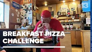 Professional eaters set 'breakfast pizza challenge' record at Mr. Bagel in Portland