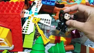 Satisfying Building Blocks Marble Run #397 Electric two Elevator House windmill funny animals live21