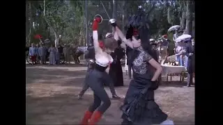 Gina Lollobrigida and Tamara Lees in a fencing duel - Beautiful but Dangerous (1955)
