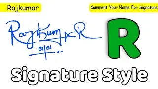 ✔️ Rajkumar Name Signature Style Request Done
