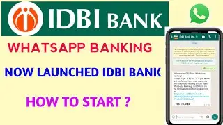 IDBI Bank Whatsapp Banking Launched | How to Start Whatsapp Banking in Idbi Bank | Whatsapp Banking