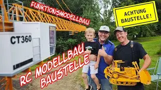 Auf der Modellbaustelle in F&uuml;rstenstein wird ordentlich gebaggert.