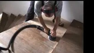 Sanding a Staircase - Refinish, sand, stain laquer wooden stairs