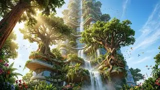AI Green City 2060 | Nature + Technology Perfect Balance | 4K