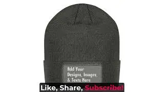 Customizable Patch Beanie add your own photos, images, designs, quotes, texts and more