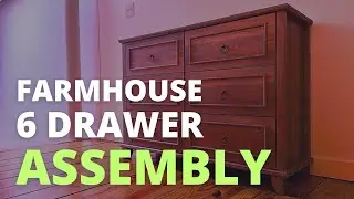 Hostack 6 Drawer Double Dresser Assembly | Modern Farmhouse Chest of Drawers | Aaralyn 6 Drawer Dres