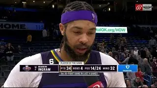 Brandon Ingram credits Pels' second unit, Jose Alvarado at PG after 'ugly' win | NBA on ESPN