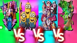 KPOP ОХОТНИКИ НА ДЕМОНОВ 🆚 МИНЬОНЫ 🆚 ЦИФРОВОЙ ЦИРК 🆚 ГУБКА БОБ |🎮 Tiles Hop EDM Rush!