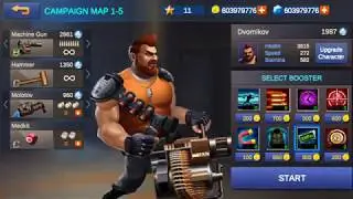 Metal Squad Campaign 1 ,Boss T Rex With Machine Gun lv10