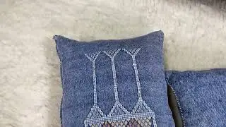 Kechart - Moroccan Sabra pillow, Embroidered Lumbar Pillow,Decorative pillows,Moroccan pillow covers