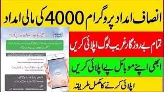 how to apply for insaf imdad program/online apply for insaf imdad/imdad program online registration