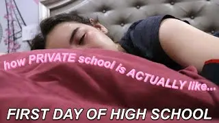 GRWM first day of online private school vlog! (freshman year)
