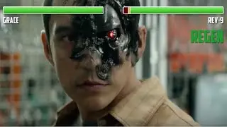Grace vs. Rev-9 Terminator WITH HEALTHBARS | Factory Fight | HD | Terminator: Dark Fate
