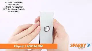 CLIPSAL SATURN 4061AL-OM | 1 Gang Pushbutton LED Architrave Switch | Ocean Mist