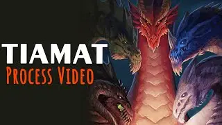 Tiamat Dragon ( Dungeons and Dragons ) Process Video - Digital Fantasy Painting