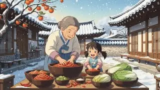 A Ghibli-Style Cozy Short Film | The Winter Kimchi Day 