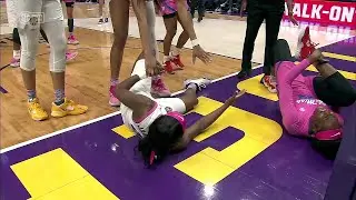 NASTY Ankle Injury After Landing On Another Player | #5 LSU Tigers vs Ole Miss Lady Rebels