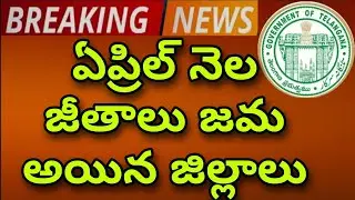TS EMPLOYEES APRIL MONTH SALARIES LATEST UPDATE |ఉద్యోగుల ఏప్రిల్ నెల జీతాలు జమ అయిన జిల్లాలు