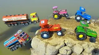 Cartoon Video | Volvo Dumper Accident Pulling JCB 3dx John Deere Sonalika Kubota HMT Tractor ? CSToy