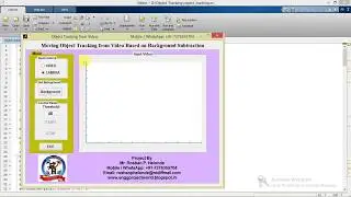 Matlab Project real time Object detection through webcam Based on Background Subtraction