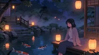Moonwave Lofi – Gentle Silence by the Koi Pond | Calm Music for Study, Relax & Peaceful Nights