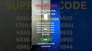 P09 | Canon pixma printer error codes and causes #printertroubleshooting  #canon #pixma #printer