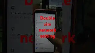 Double sim network setting
