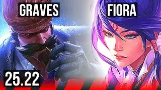 GRAVES vs FIORA (TOP) | 8 solo kills, Dominating | KR Master | 25.22