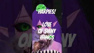 Факты о монстрах D&D: гарпии любят блестящие вещи ✨️ #dnd #vtuber