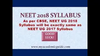 NEET 2018 SYLLABUS & TOPICS