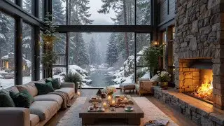 ❄️ Snowy Window Ambience | 3 Hours Winter Wind & Soft Snow Sounds for Sleep Relax Focus