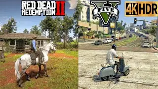 RDR2 VS GTA5 comparison and details | #rdr2 #reddeadredemption2 #gtaonly #gta #gta5 #gaming #memes