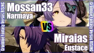 [GBVSR] (4K) Granblue Fantasy Versus Rising Rank match  Mossan33 (Narmaya) vs Miraias (Eustace)