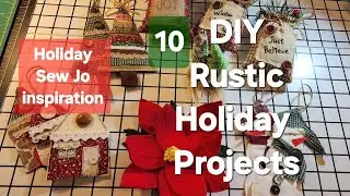 Fabric Poinsettia Flowers, Holiday Sew Jo Inspiration Crafts, #sewinginspiration, #christmascrafts