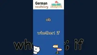 ob (whether) | German language vocabulary