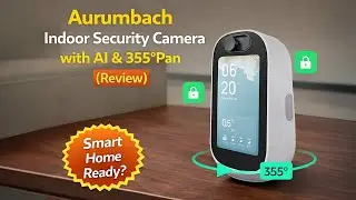 Внутренняя камера видеонаблюдения Aurumbach с искусственным интеллектом и панорамированием на 355...