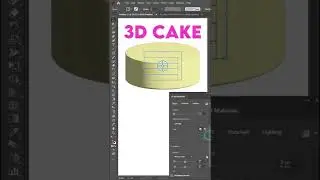 Adobe Illustrator Tutorial 13 3D Cake #shorts