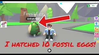 I opened 10 Brand New FOSSIL EGGS in Adopt Me!