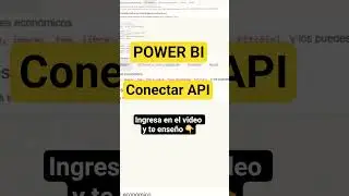 &iquest;Sabes como conectar una API a Power BI? #tutorial #API #webapitutorial #apimonitoring #powerbi